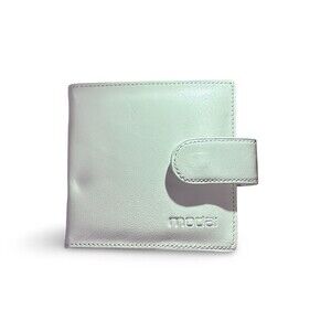 Moda Spana Minimalist Leather Wallet White